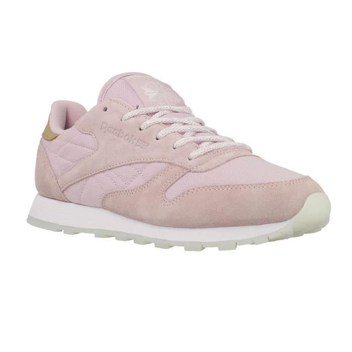 Reebok Baskets - REEBOK - CL Lthr Sea Worn - Blanc - Femme - Plat - Cuir - Adulte
