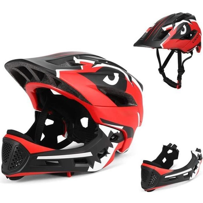 Casque de vélo intégral pour enfants avec option de détachement - Marque - Modèle - Rouge - Sport Roller - Mixte