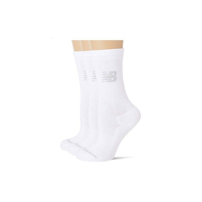 Chaussettes Mi Mollet Hommes NEW BALANCE Lot De 3 Paires Blanc Melange de coton et de polyester