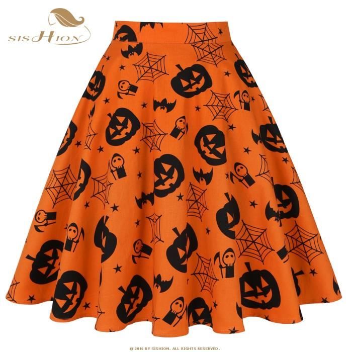 Jupe Midi Marks & Spencer Noire - Taille 10 - Coton - Style Balançoire (swing) - Occasion