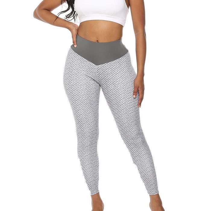 Ediodpoh Pantalon De Yoga Taille Haute Pour Femmes, Leggings De Sport Entraînement Physique Course à Pied Couleur Unie Noir G