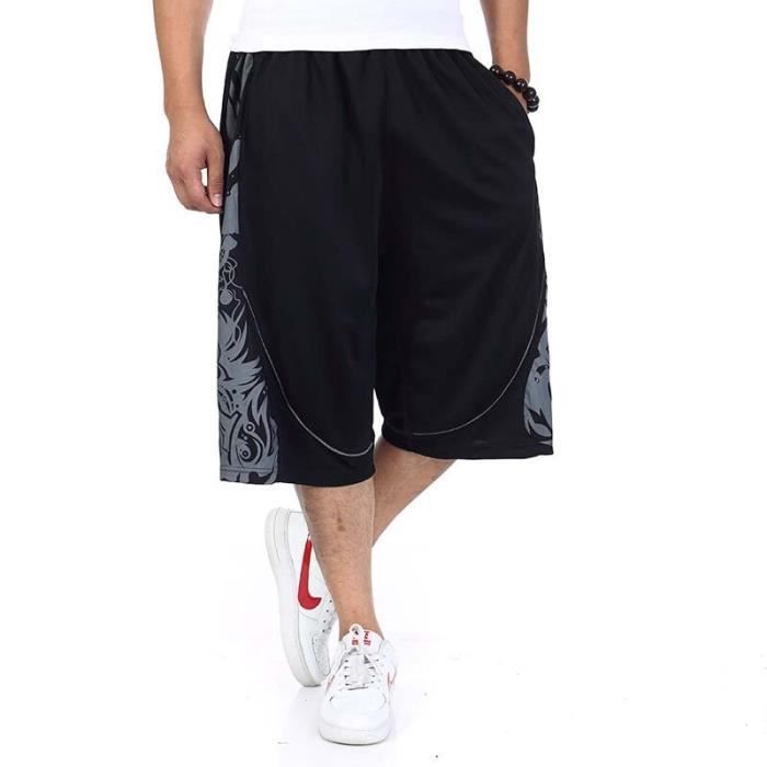 Short Baggy En Jean Pour Homme Et Garçon - Style Hip-Hop Coupe Ample 3/4 Avec Poches Cargo