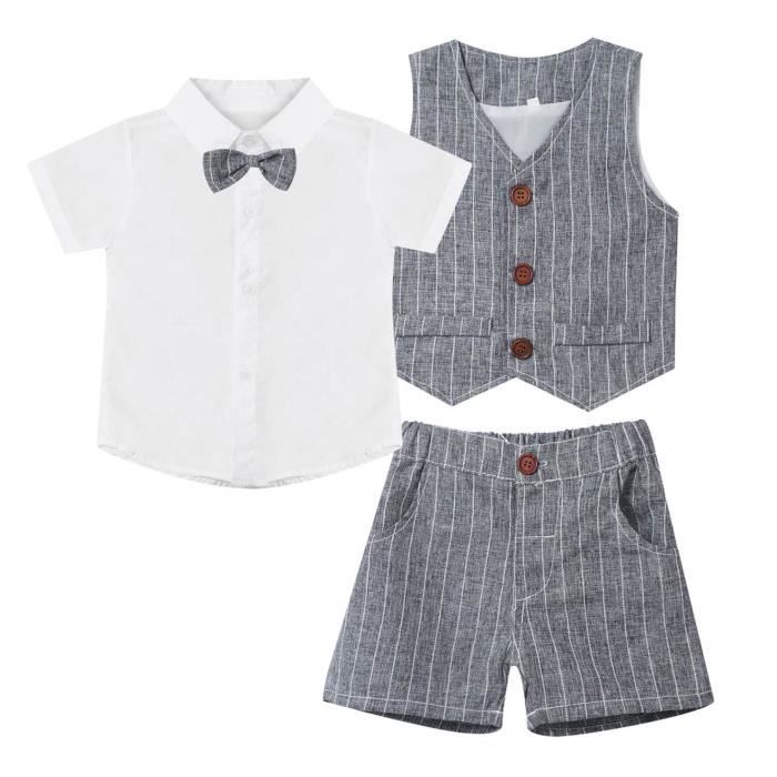 Costume De Baptême Bébé Garçon Blanc 6-12 Mois - Ensemble 100% Coton Fait Main Millie Grace, Neuf Avec étiquettes