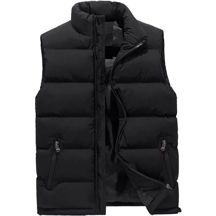 Doudoune sans Manche Homme Zipp Veste Polaire Homme Hiver Chaude