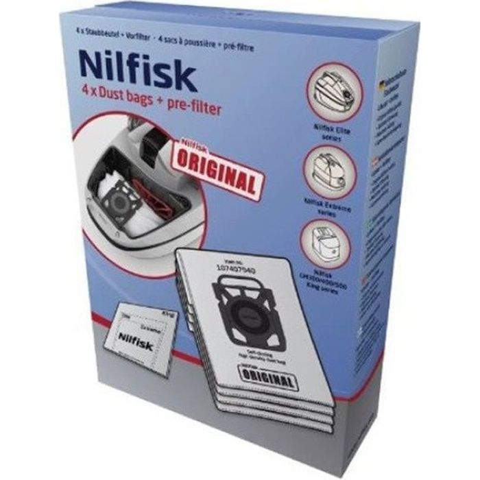 Accessoire - Nilfisk - Lot de 4 sacs - Conçu pour aspirateur elite extrême - Sac pour aspirateur - Mixte
