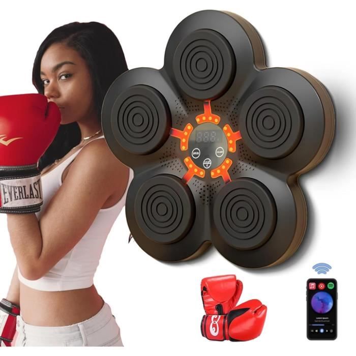 Machine De Boxe Musicale Murale - LED, 9 Vitesses/modes, Compteur De Coups, Bluetooth - Pour Fitness, Défoulement à La Maison