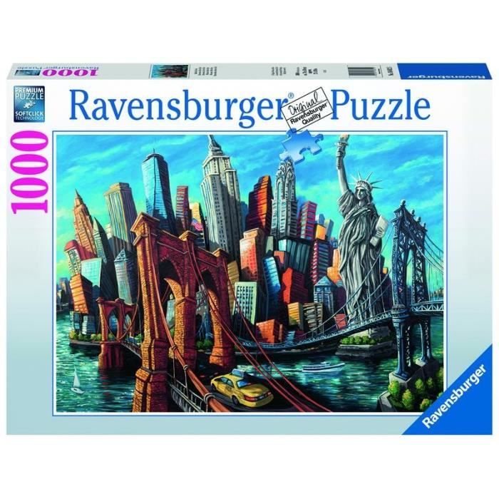 Puzzle Ravensburger 1000 Pièces : New York - Vue Sur La Ville