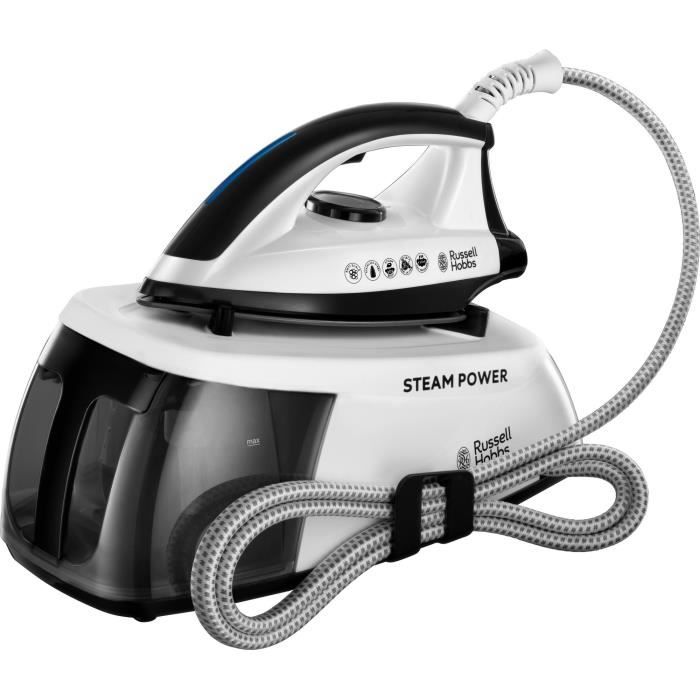Russell Hobbs 24420-56 Central Vapeur Fer à Repasser 2400W SteamPower 1,3L Puissant, Anti Calcaire