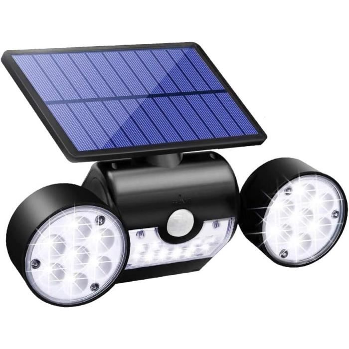 Projecteur Solaire Extérieur Avec Détecteur Mouvement - Lampe LED Puissante Jardin Sécurité 3500LM