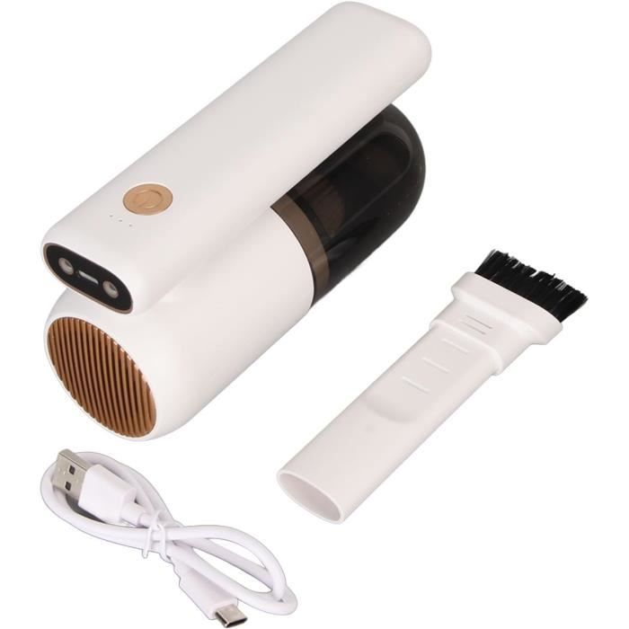 Mini Aspirateur Main 15000PA - Sans Fil Rechargeable - 8 Accessoires Multifonctions - Lumière LED
