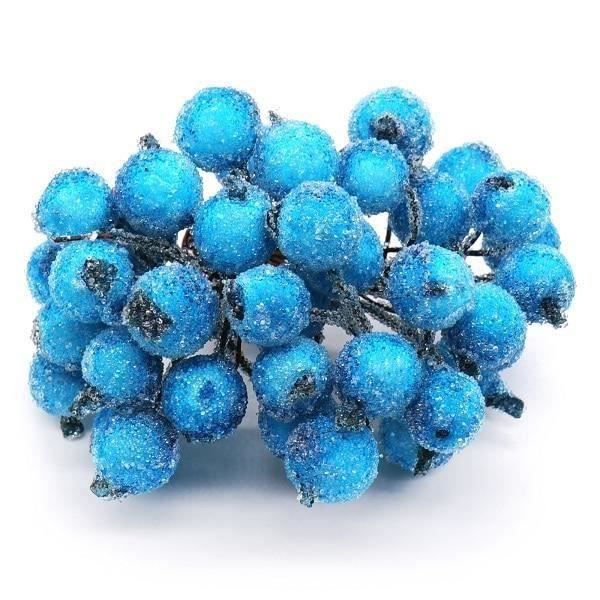 Rose - Mini Têtes De Noël Fruits Givrés Houx Fleur Artificielle Décorative Bricolage Décoration