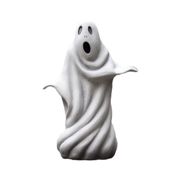 Statues Fantômes Halloween En Résine Avec Voiture Alliage - Déco Mignonne Et Drôle Pour Maison, Fête - Lot De 4 Pièces