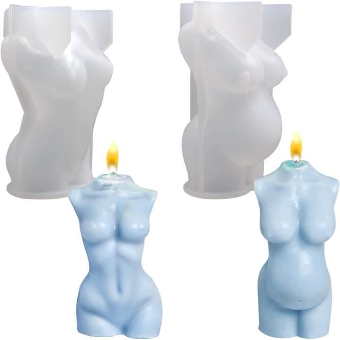 Moule Silicone Femme 3D Yeux Fermés - Créez Des Bougies Parfumées Originales !