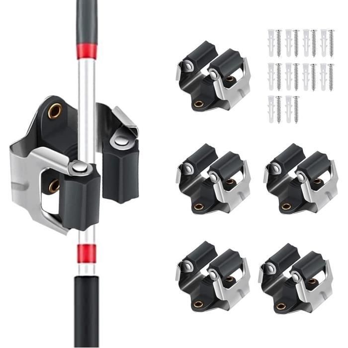DUHARS Accroche Balai Serpillere sur Porte, avec 4 Pince a Balai et 4 Crochets Sans Percer, Range Outils de Jardin, Balais, Serpillere, Rangement Balai Suspendu Porte, Buanderie, Garage, Cuisine DUHARS Accroche Balai Serpillere sur Porte, avec 4 Pince a Balai et 4 Crochets Sans Percer, Range Outils de Jardin, Balais, Serpillere, Rangement Balai Suspendu Porte, Buanderie, Garage, Cuisine
