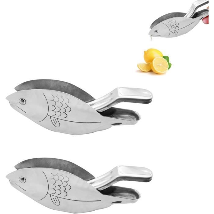 Presse-citron manuel en acier inoxydable, presse-citron manuel en acier inoxydable, presse-citron oiseau et poisson, mini gadgets de cuisine créatifs