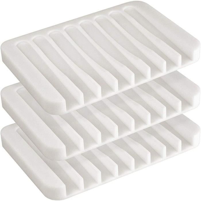 Lot De 3 Porte-savons En Silicone | Meilleur Drainage Pour Salle De Bain Et Cuisine