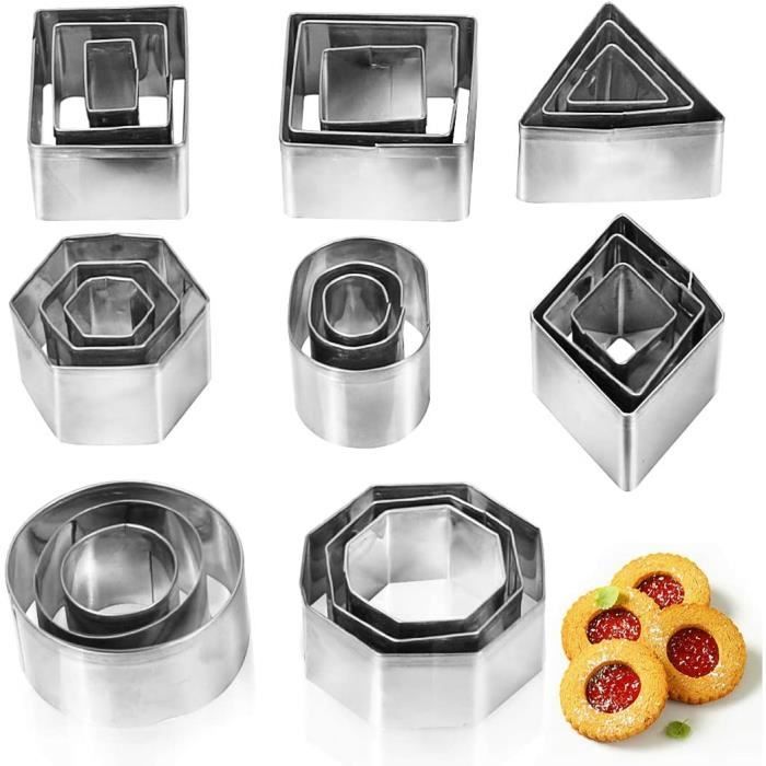 Set De 12 Emporte-pièces Ronds En Inox - Tailles 2.4 à 11.2 Cm - Pour Biscuits, Pâtisseries Et Décorations Culinaires