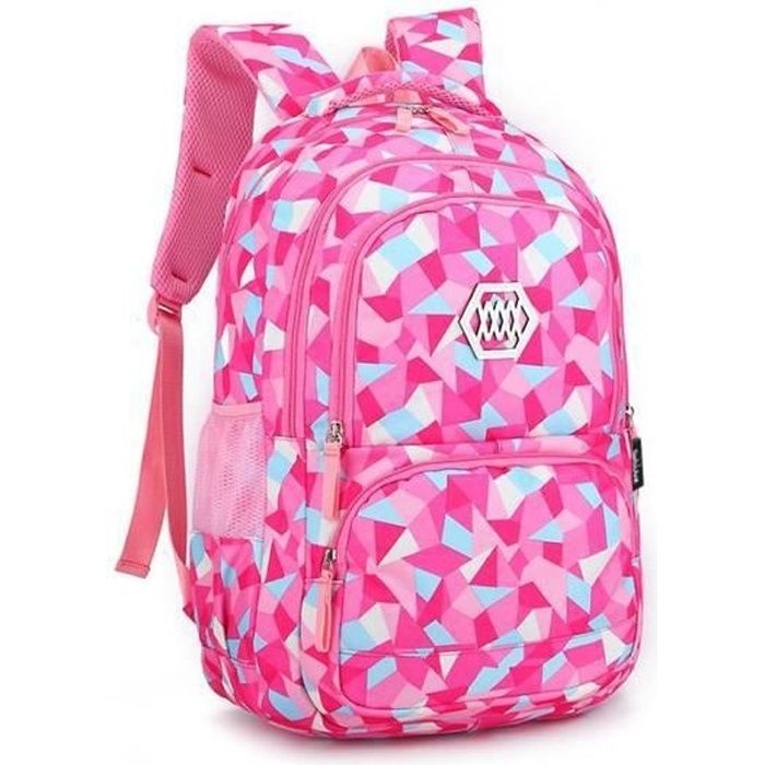 swissant® sac à dos enfant fille cartable scolaire loisir voyage sac pour ordinateur 48*33*24cm(rose)