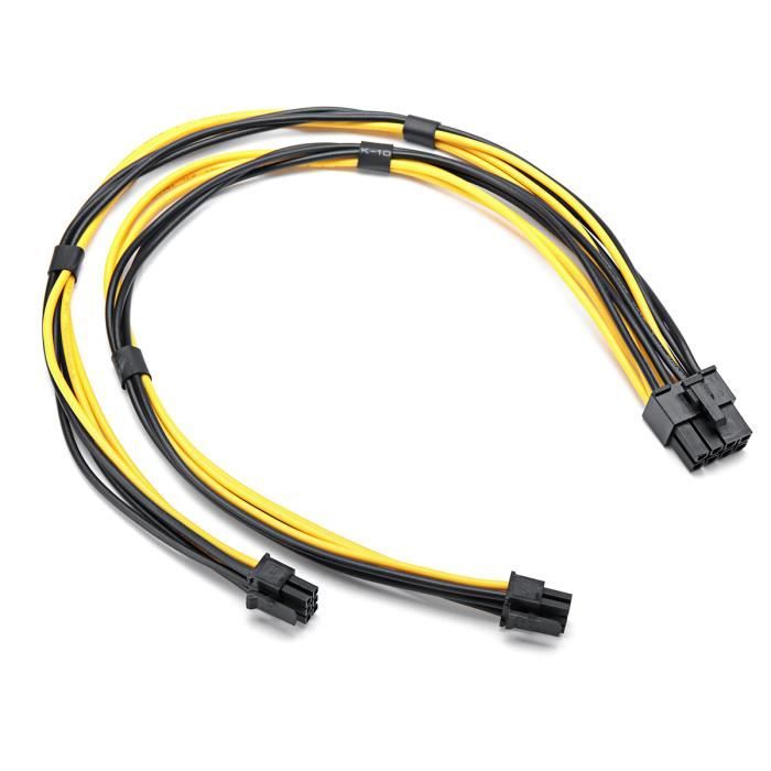 Double Mini 6 Pin Male Vers 8 Pin Male Pci E Cable D Alimentation Pour Mac Pro Carte Graphique Prix Pas Cher Cdiscount