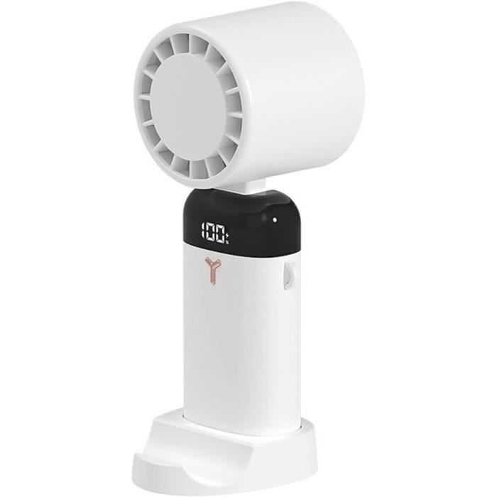 Ventilateur De Poche, Affichage Numérique Rechargeable Compact, Souffleur Turbo Silencieux 100 Vitesses Gadget Rafraichissant Pour Exterieur Voyage Chambre Et Plage 89449369