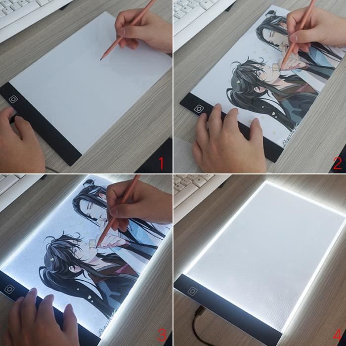 Tablette Lumineuse A4 LED XIAOSTAR - Table à Dessin Avec Luminosité Réglable, Idéale Broderie Diamant, Calligraphie Et Traçage