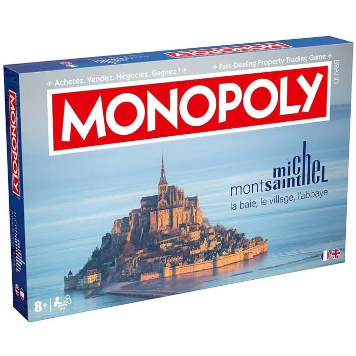 Jeu Classique Winning Moves Monopoly Mont Saint Michel – Édition Villes et Régions 2 à 6 Joueurs - vue 9