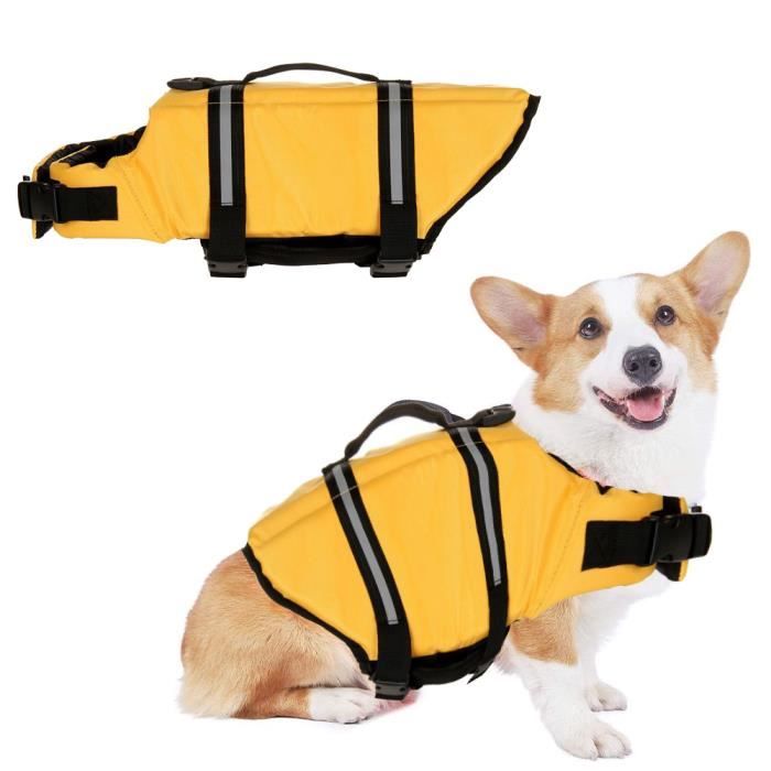 Meilleurs prix pour Gilet de sauvetage pour chiens - YNKKVRE - Flottabilité Supérieure - Poignée de Sauvetage - Jaune