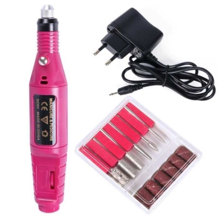 Perceuse électrique Pour Ongles - Kit Manucure/pédicure Avec Mèches, Alimentation Batterie