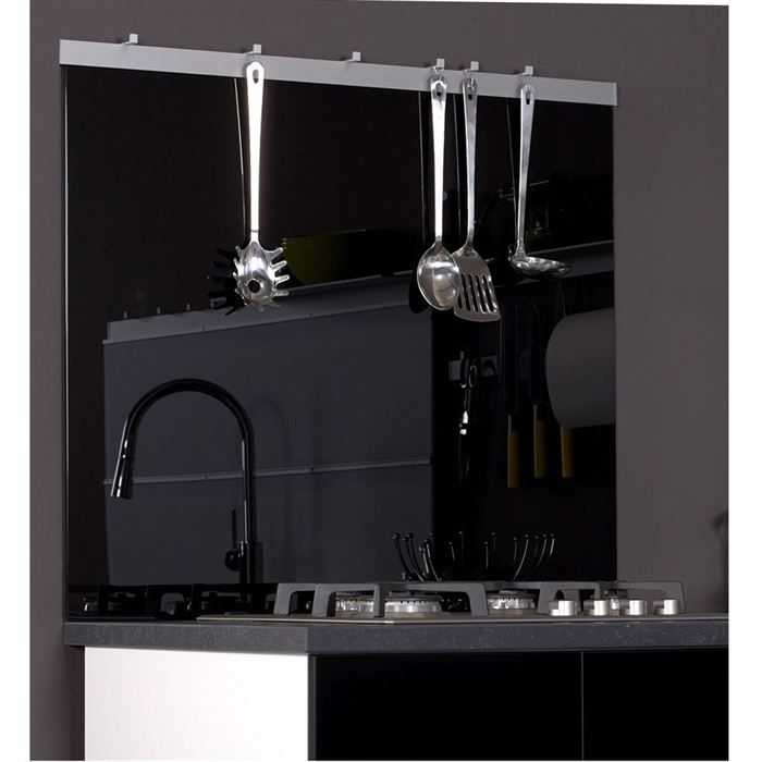 Fond De Hotte En Verre Securit Noir L900 H750 Achat Vente Credence Fond De Hotte En Verre Securit Cdiscount