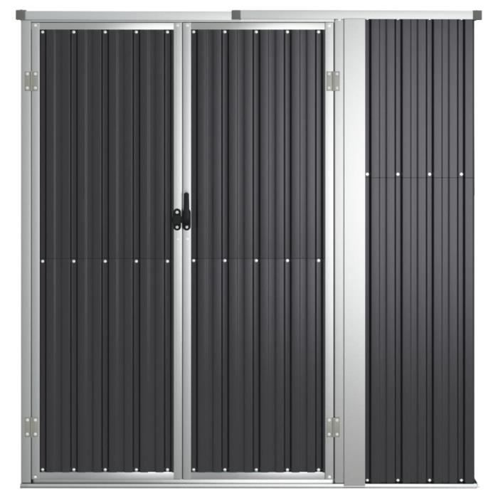 Abri à Outils En Acier Galvanisé 87 X 98 X 159 Cm – Rangement Jardin Robuste, Résistant Aux Intempéries - 3