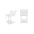 Ensemble table de jardin et 8 chaises OVIALA Palavas en acier blanc 180x90x72cm-1