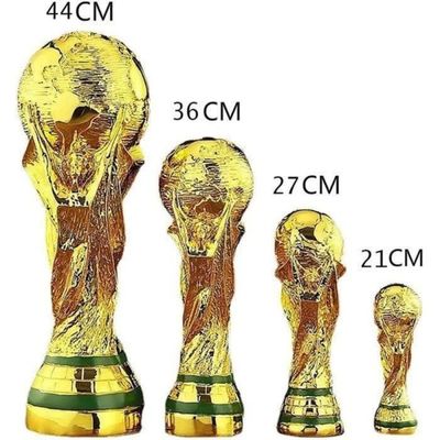 ZHMAO Trophée de Football - 36cm - Or - Coupe du Monde Football Hercules  Golden Cup Copy,Sports Fans Collection Souvenirs