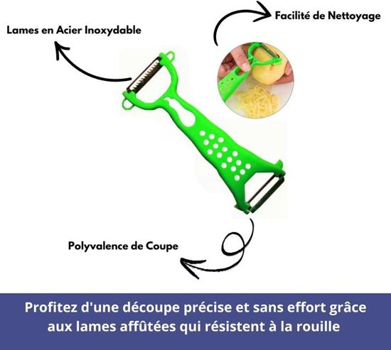 Pclapora Éplucheur À Légumes Et Fruits 5 En 1, Épluche Multifonction