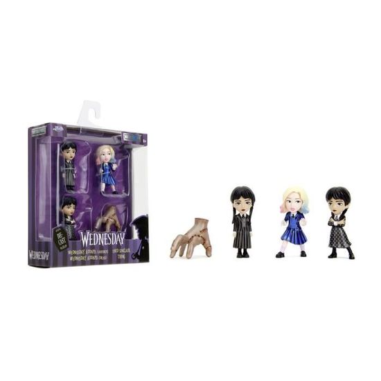 Jada Toys – Boîte Surprise Mercredi En Forme De Cercueil – Figurine Métal 6,5 Cm + Accessoire – Collection Officielle