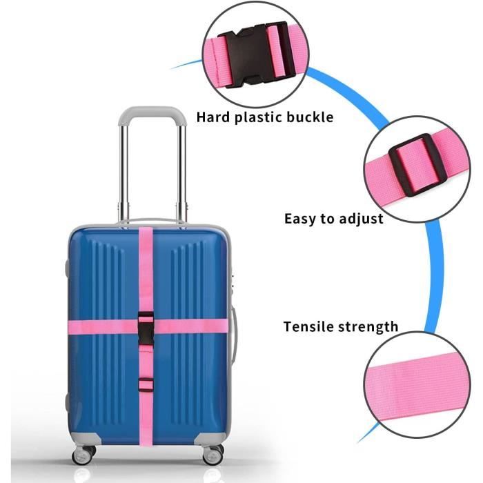 4 Pièces Sangles à Bagage Sangle Valise Voyage Avec Code Et
