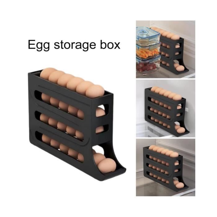 Distributeur D'Oeufs Automatique Pour Réfrigérateur - Range Oeufs 4 Étages Qui Roule - Organisateur Cuisine Plastique