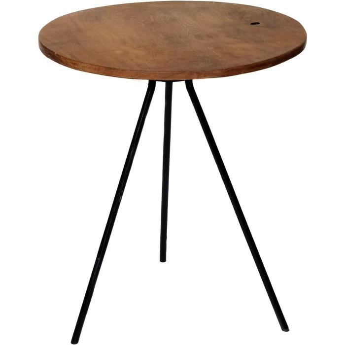 Table basse ronde en teck massif diamètre 60cm