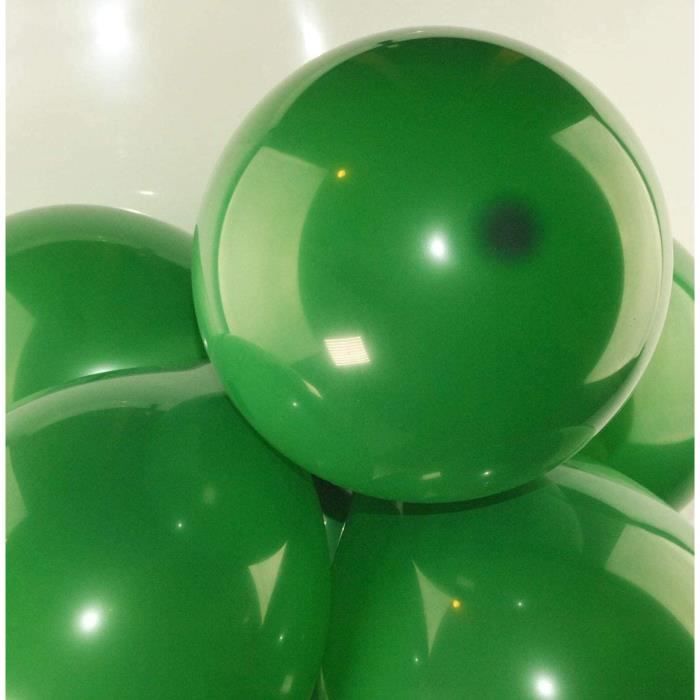 Treasures Gifted Lot de 72 ballons en latex vert sapin mat - ballons vert  foncé - 30,5 cm - vert forêt - grands ballons verts