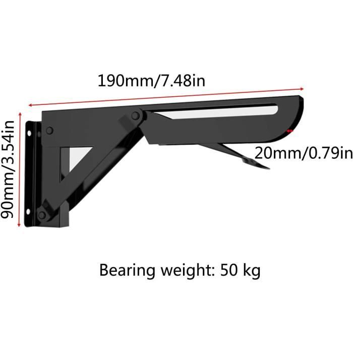 Équerre Rabattable Murale Équerres De Fixation Support Pliable Pour ...