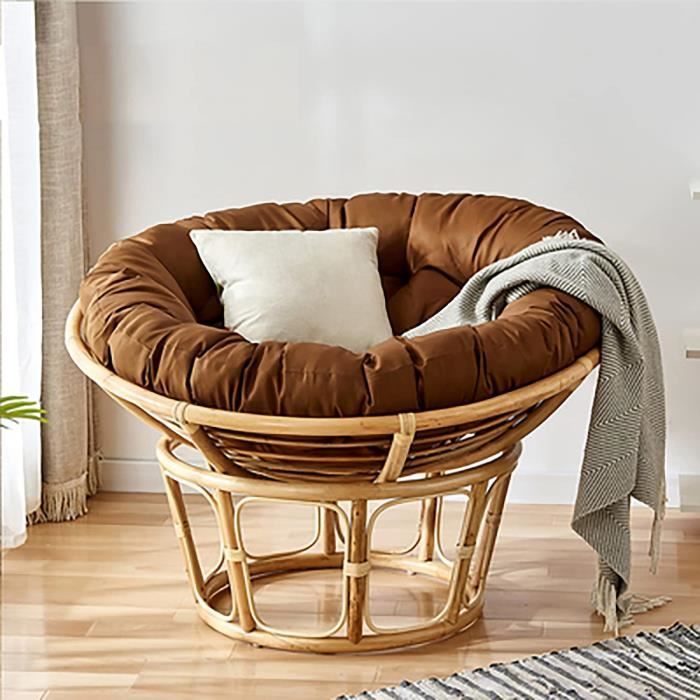 Coussin Rond Pour Fauteuil Papasan - 130 X 130 Cm, Tissu Imperméable Résistant Aux UV - 5