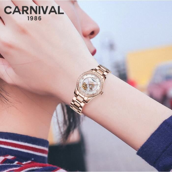 CARNIVAL Montre Femme Madame de Marque de Luxe Montre M canique
