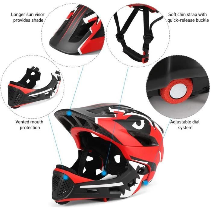 Casque de vélo intégral pour enfants avec option de détachement - Marque -  Modèle - Rouge - Sport Roller - Mixte - Cdiscount Sport