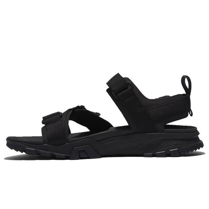 Sandales pour Homme TIMBERLAND Garrison Trail Cuir Noir Scratch Plat