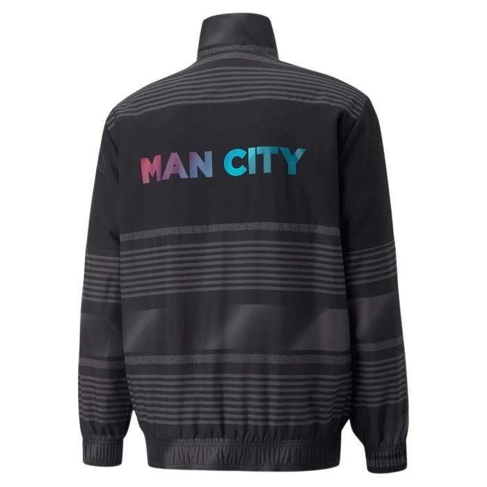Manchester City FC Veste De Survêtement Homme Zippée - Veste Sport Officielle Avec Poches - S à XXXL