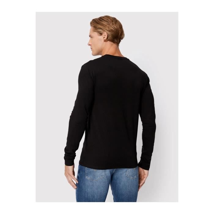 T shirt manche top longue guess homme