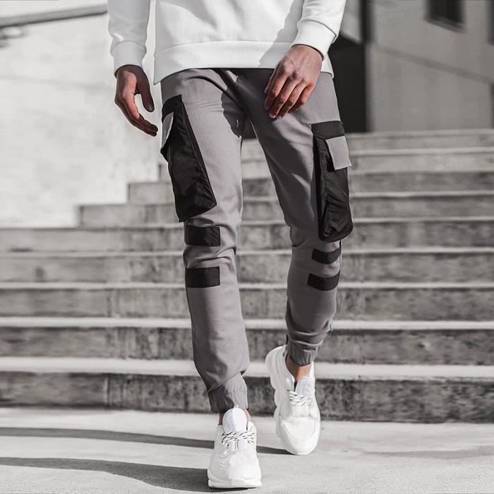 Pantalon de Travail Homme Pantalon Cargo Homme Pantalon Jogging Slim Fit  Coton Jogging Sport Pantalon avec Quatre Poches Pantalon Grey - Cdiscount  Prêt-à-Porter