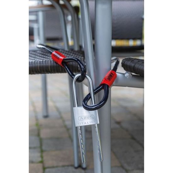 ABUS Cadenas Titalium 64TI/40HB40 – Anse Longue 40mm – Fermeture à Clés Identiques – Niveau De Sécurité 5