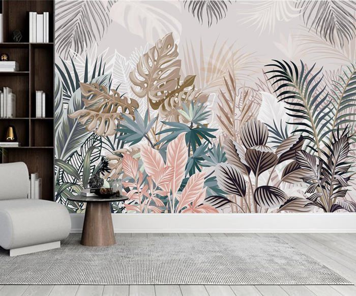 3D Soie Papier Peint Panoramique, 356x250 cm Papier Peint Jungle ...