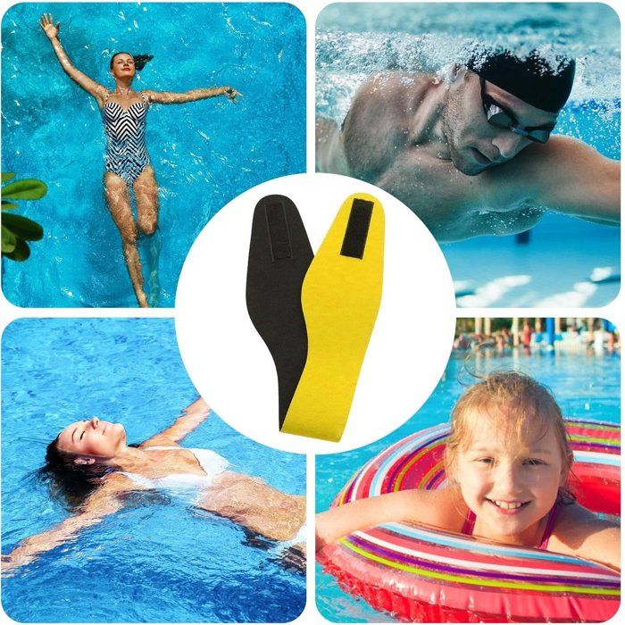 Bandeau De Natation Étanche Avec Bouchons D’Oreilles Et Pince-Nez – Néoprène, Bleu, Adulte/Enfant