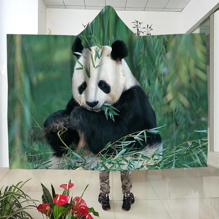 Plaid a capuche plaid à manche couverture plaid panda double
